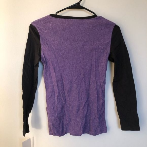 NWT PUMA Purple w/ Black Sleeves Top - Size Large - Picture 6 of 6